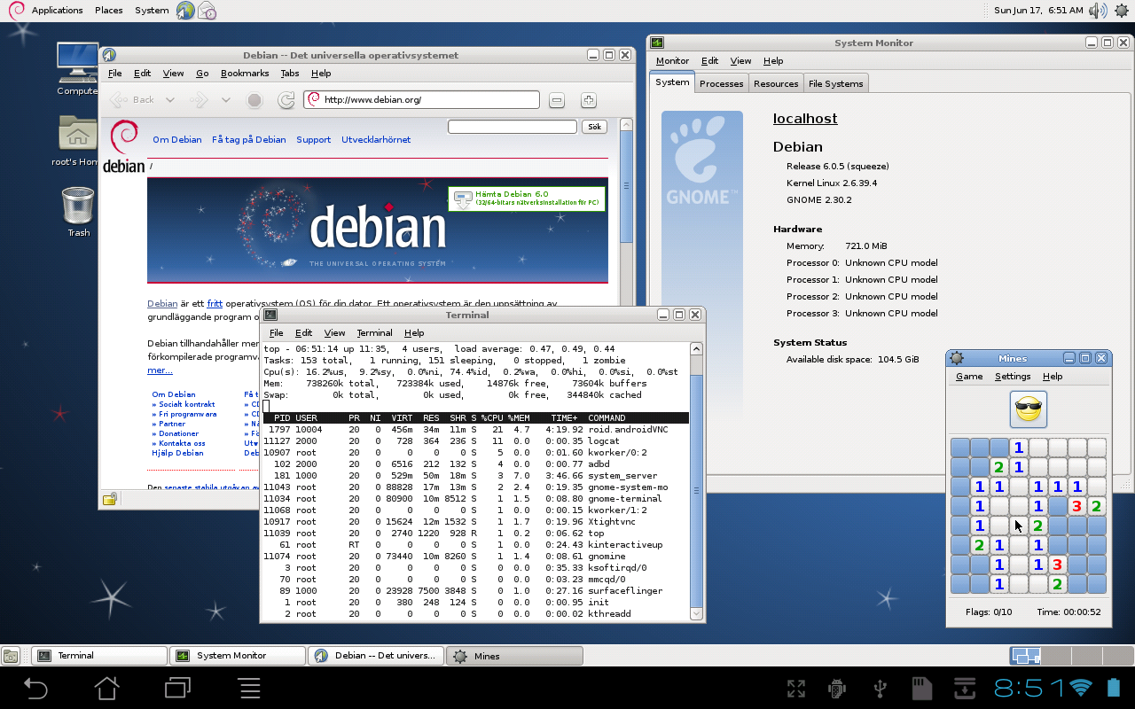 debian desktop environment